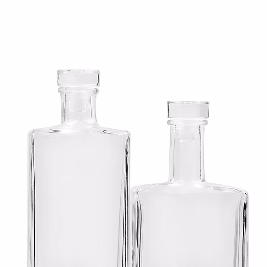 Wholesale Square Liquor Glass Bottle 500ml Liquor Spirit Bottle Tequila Bottles