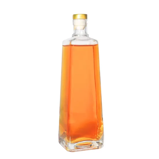 Wholesale Square Liquor Glass Bottle 500ml Liquor Spirit Bottle Tequila Bottles