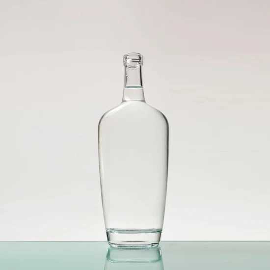 Vazio redondo 700ml 750ml Tequila Gin Vodka Matt Black Glass Spirit Bottles