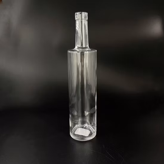 Alta qualidade super flint redondo vazio 750ml vodka uísque gin brandy tequila rum garrafas de vidro garrafa de licor de vidro